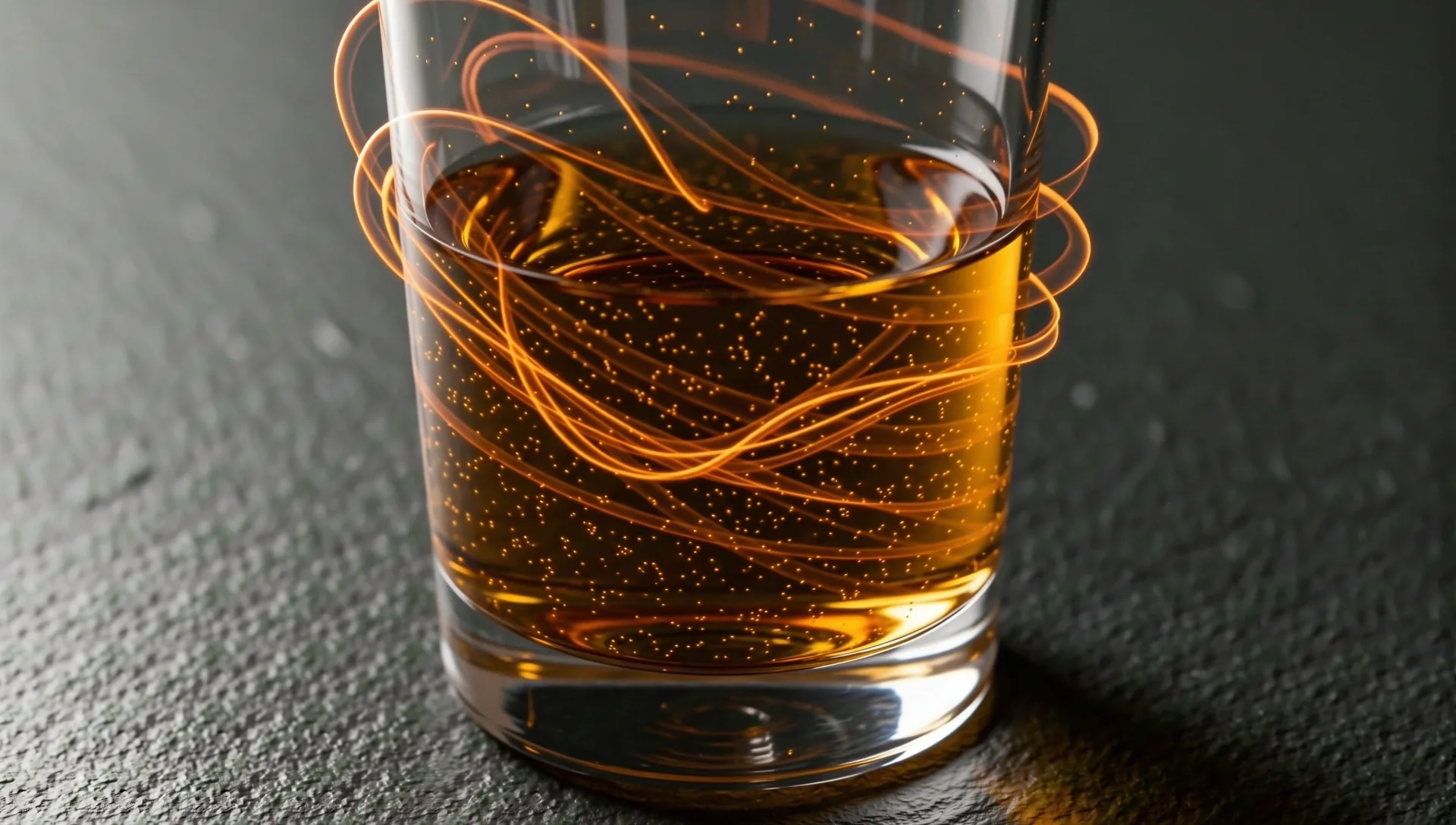 Kinetic liquid flow representing natural performance